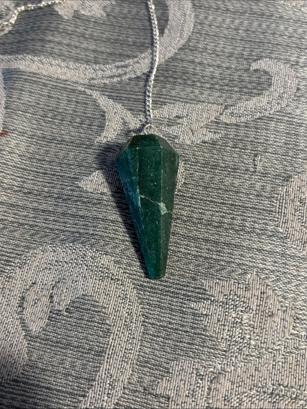 Green Crystal Pendulum Necklace - Women Jewelry